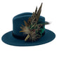 Green & Natural Feather Hat Pin Approximate   19 x 12 cm (CFP755)