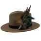 Green & Natural Feather Hat Pin Approximate   19 x 12 cm (CFP755)