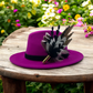 Black, White & Natural Feather Hat Pin (CFP756)