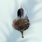 Orange & Natural Feather Lapel Pin in a Gold Clasp (CFLP063)