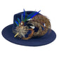 Blue, Green & Natural Feather Hat Pin (CFP659)