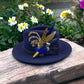 Blue, Yellow & Natural Feather Pin (CFP112) - Reduced Ex-Display