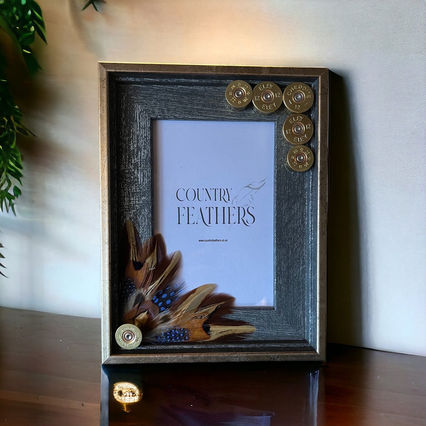 Pheasant, Duck & Blue Guinea Fowl Feather Photo Frame (CFPF2263)