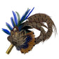 Blue, Green & Natural Feather Hat Pin (CFP659)