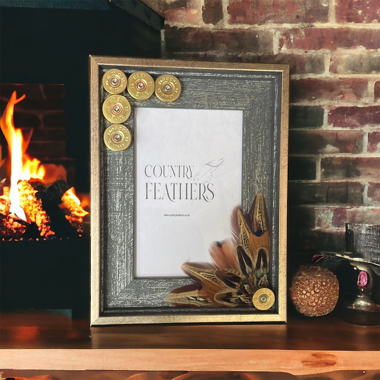 Pheasant Feather Photo Frame (CFPF2332)