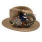 Green, Brown & Natural Feather Hat Pin (CFP660)