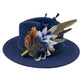 Peacock, Blue & Natural Feather Hat Pin (CFP661)