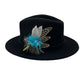 Turquoise & Natural Feather Hat Pin (CFP519)