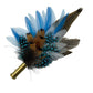 Turquoise & Natural Feather Hat Pin (CFP520)