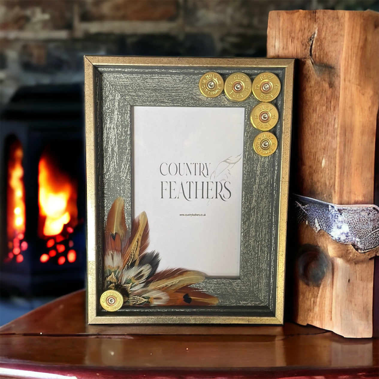 Pheasant & Duck Feather Photo Frame (CFPF2334)