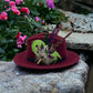 Lime. Purple, Cerise & Natural Feather hat Pin (CFP167)