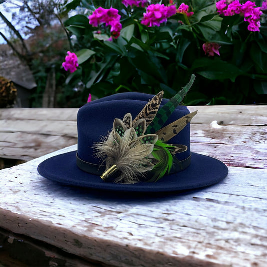 Lime Green & Natural Feather Hat Pin (CFP141)