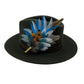 Turquoise & Natural Feather Hat Pin (CFP520)