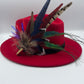 Red, Blue & Teal Feather Hat Pin (CFP370)