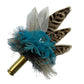 Turquoise & Natural Feather Hat Pin (CFP519)