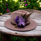 Purple, Lilac & Natural Feather Hat Pin (CFP549)