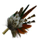 Rust, Mustard & Natural Feather Hat Pin (CFP569)