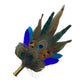 Peacock, Blue, Green & Natural Feather Hat Pin (CFP498)