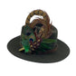 Peacock, Green & Natural Feather Hat Pin (CFP607)