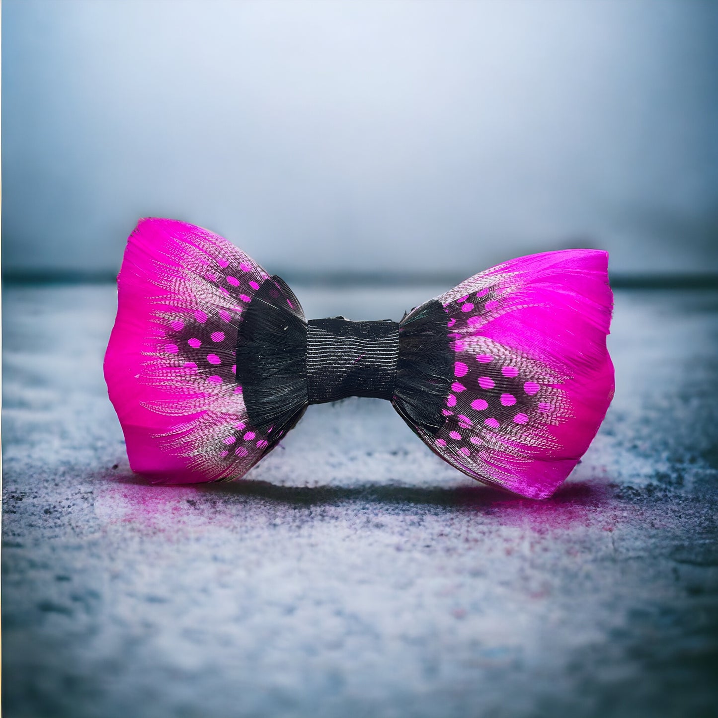 Cerise Feather Bow Tie (CFBT015)